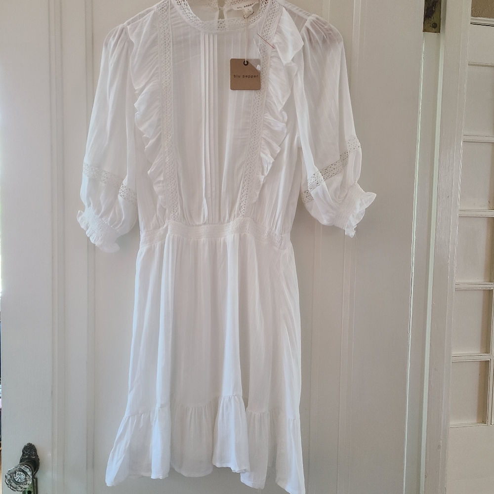 Blu Pepper White Mini Dress